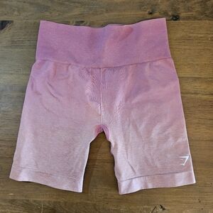 Gymshark Adapt Ombré Seemless Shorts Pink Dip Dyed Size Small Yoga Gym Workout